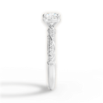 Gloria Cushion Cut Lab Grown Diamond Platinum Engagement Ring - View 2