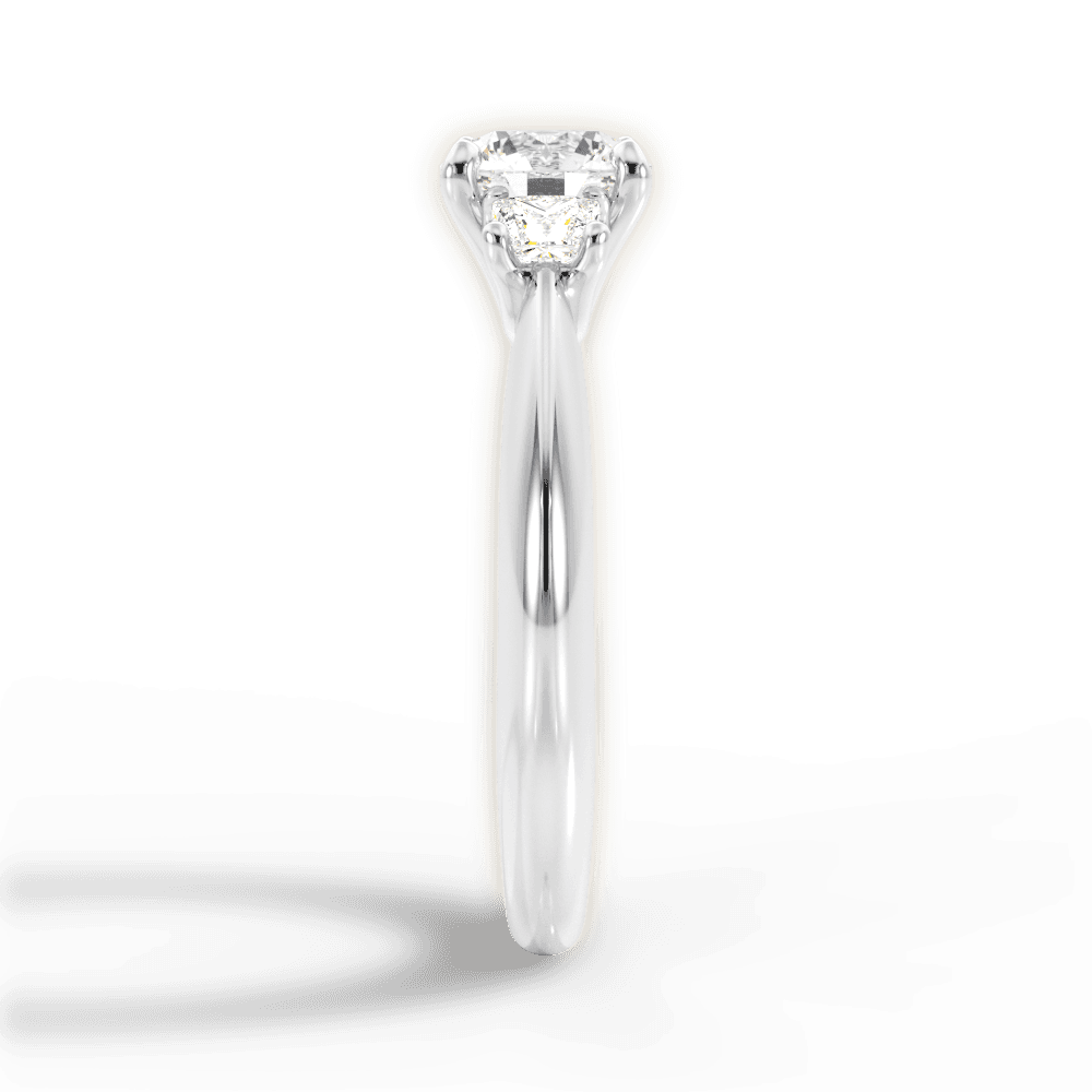 Dorothy Round Cut Lab Grown Diamond Platinum Engagement Ring - View 2