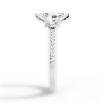 Giselle Marquise Cut Lab Grown Diamond Platinum Engagement Ring - View 2
