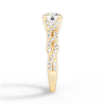 Justine Round Cut Lab Grown Diamond 18Kt Yellow Gold Engagement Ring - View 4