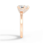 Gemma Pear Cut Lab Grown Diamond 18Kt Rose Gold Engagement Ring - View 2