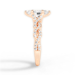 Justine Marquise Cut Lab Grown Diamond 18Kt Rose Gold Engagement Ring - View 3