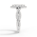 Latoya Marquise Cut Lab Grown Diamond Platinum Engagement Ring - View 4