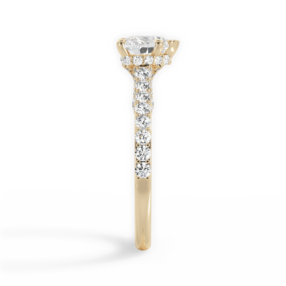 Laura Heart Cut Lab Grown Diamond 18Kt Yellow Gold Engagement Ring - View 4