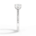 Gilda Cushion Cut Lab Grown Diamond 18Kt White Gold Engagement Ring - View 4