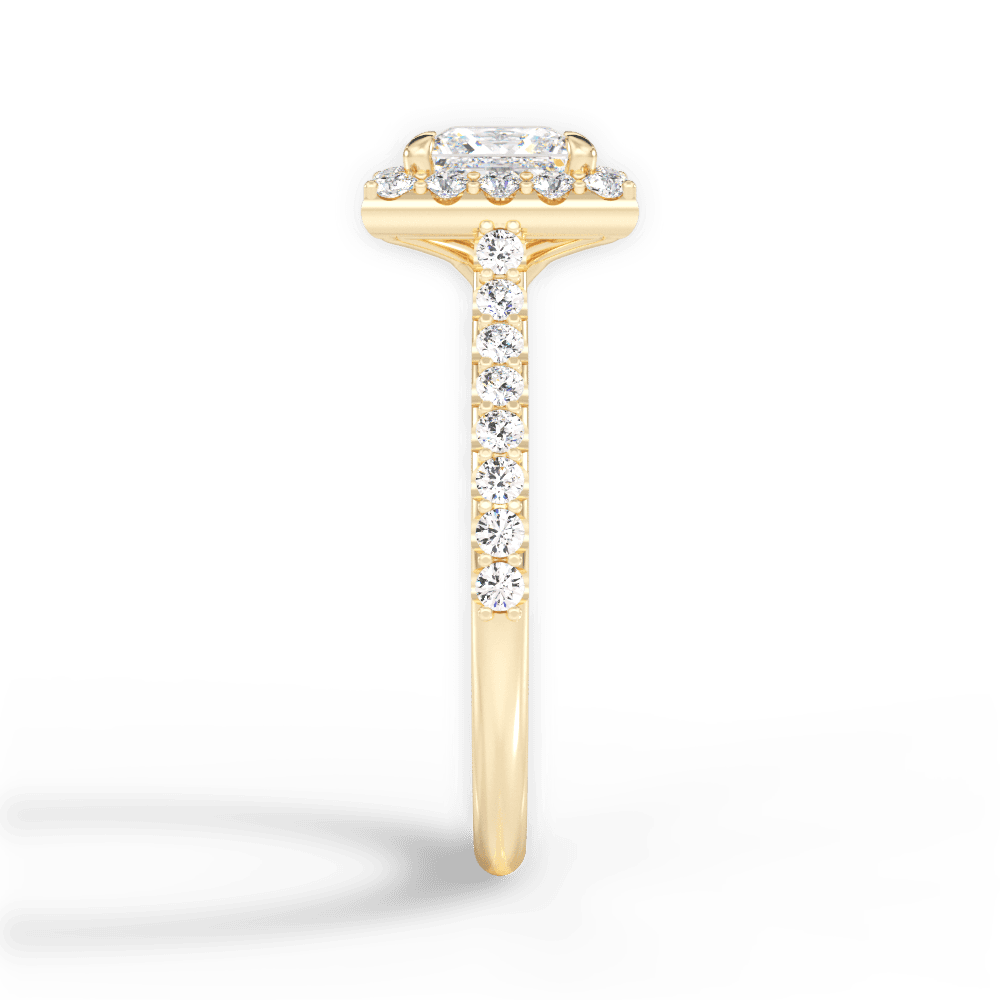 Leah Princess Cut Lab Grown Diamond 18Kt Yellow Gold Engagement Ring - View 3