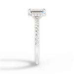 Isabella Emerald Cut Lab Grown Diamond 18Kt White Gold Engagement Ring - View 4