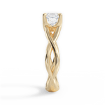 Aubrey Asscher Cut Lab Grown Diamond 18Kt Yellow Gold Engagement Ring - View 2