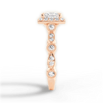 Irene Princess Cut Lab Grown Diamond 18Kt Rose Gold Engagement Ring - View 3