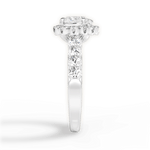 Lacey Heart Cut Lab Grown Diamond Platinum Engagement Ring - View 2