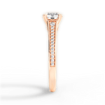 Delia Round Cut Lab Grown Diamond 18Kt Rose Gold Engagement Ring - View 2