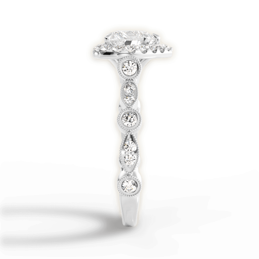 Irene Heart Cut Lab Grown Diamond 18Kt White Gold Engagement Ring - View 2