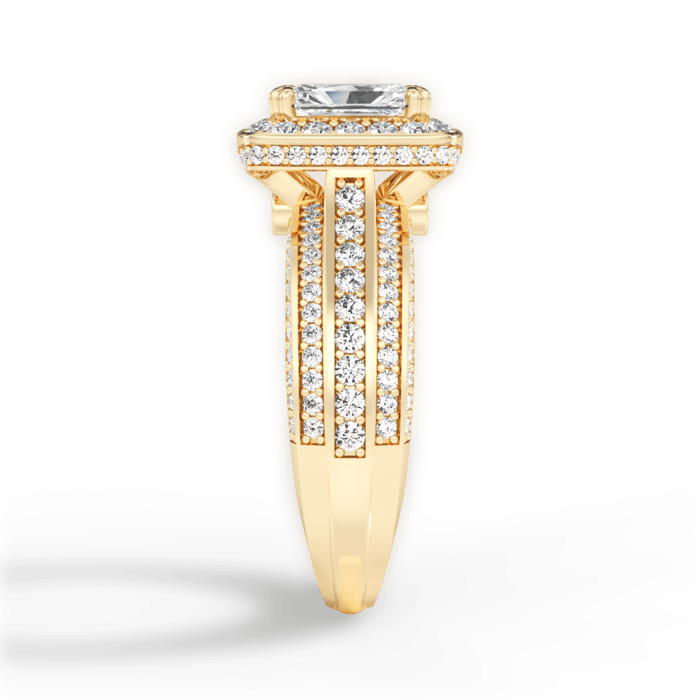 Madison Radiant Cut Lab Grown Diamond 18Kt Yellow Gold Engagement Ring - View 3