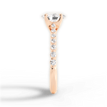 Dana Oval Cut Lab Grown Diamond 18Kt Rose Gold Engagement Ring - View 2