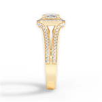 Mackenzie Asscher Cut Lab Grown Diamond 18Kt Yellow Gold Engagement Ring - View 3