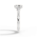 Christina Radiant Cut Lab Grown Diamond Platinum Engagement Ring - View 2
