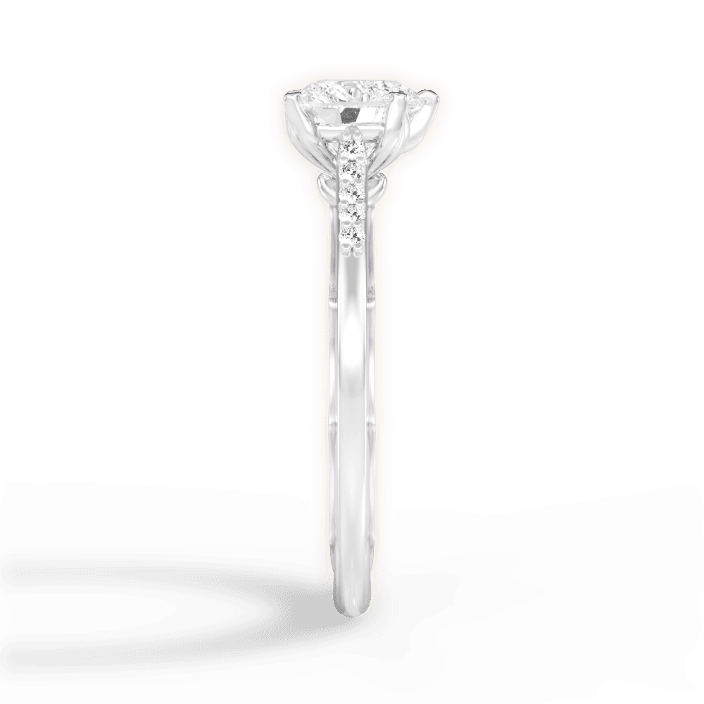 Christina Heart Cut Lab Grown Diamond Platinum Engagement Ring - View 2