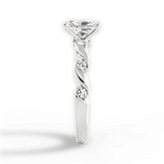 Emma Radiant Cut Lab Grown Diamond 18Kt White Gold Engagement Ring - View 2