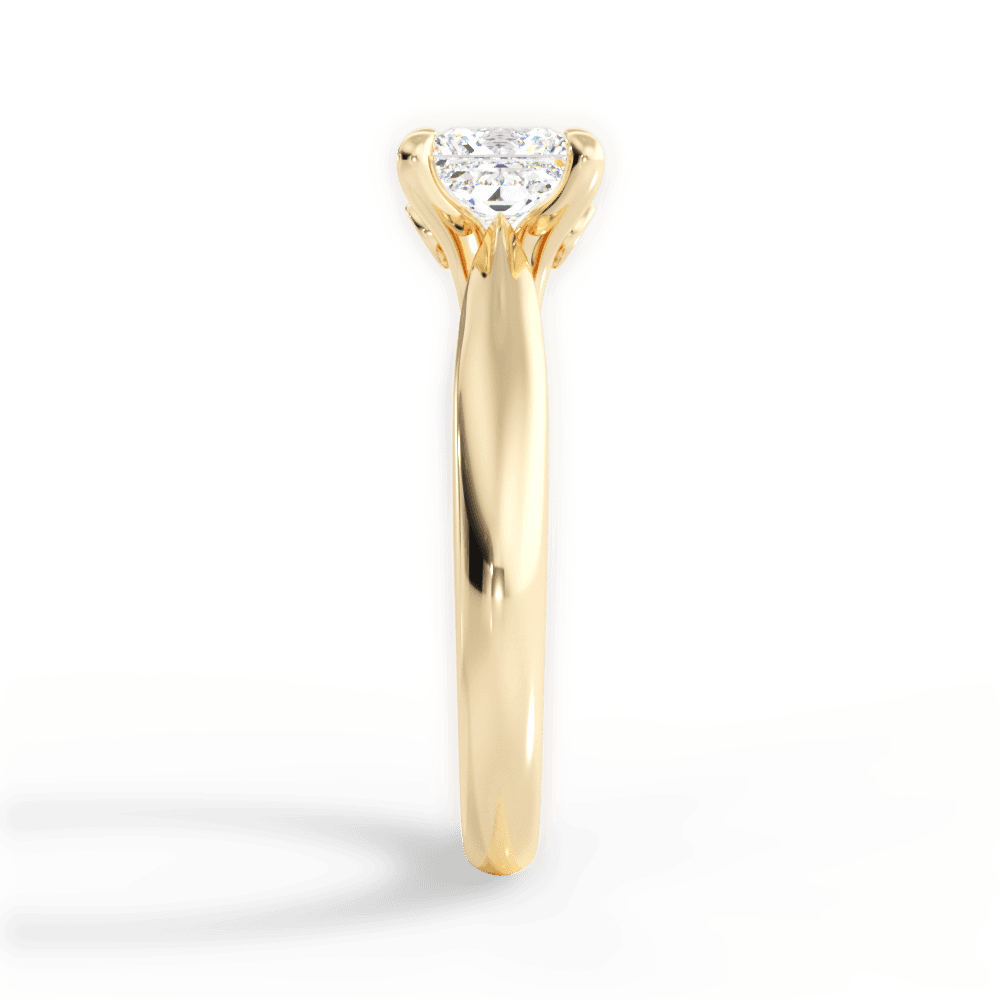 Dolores Princess Cut Lab Grown Diamond 18Kt Yellow Gold Engagement Ring - View 3