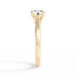 Angie Round Cut Lab Grown Diamond 18Kt Yellow Gold Engagement Ring - View 3