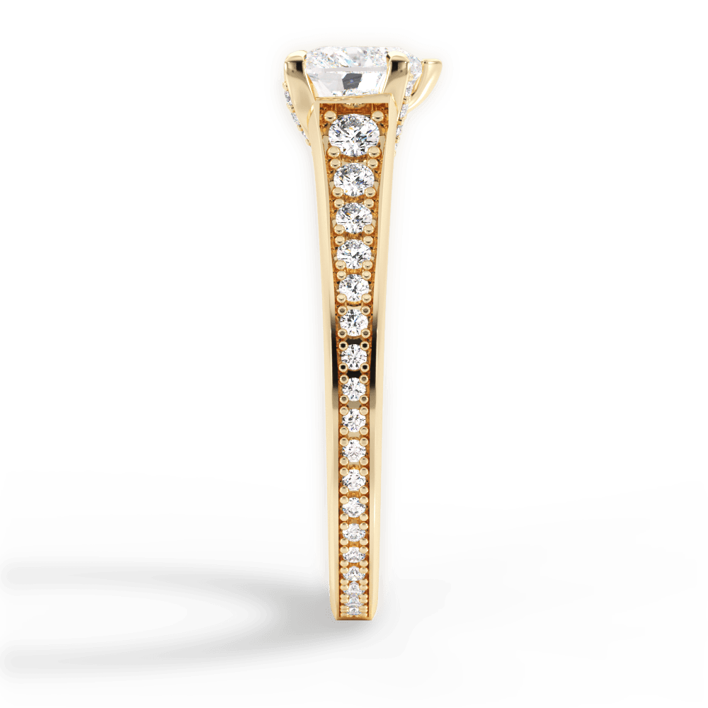 Leslie Heart Cut Lab Grown Diamond 18Kt Yellow Gold Engagement Ring - View 3