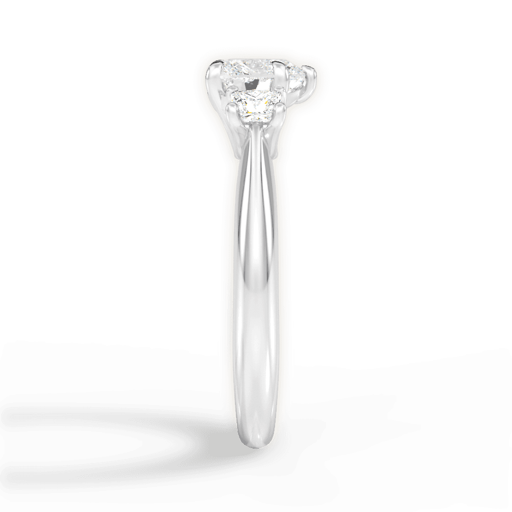 Dorothy Heart Cut Lab Grown Diamond Platinum Engagement Ring - View 2