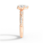 Gloria Pear Cut Lab Grown Diamond 18Kt Rose Gold Engagement Ring - View 4