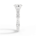 Edith Oval Cut Lab Grown Diamond Platinum Engagement Ring - View 3
