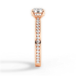 Katelyn Round Cut Lab Grown Diamond 18Kt Rose Gold Engagement Ring - View 4