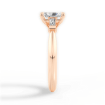 Emily Radiant Cut Lab Grown Diamond 18Kt Rose Gold Engagement Ring - View 3
