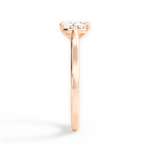 Bernadette Emerald Cut Lab Grown Diamond 18Kt Rose Gold Engagement Ring - View 2