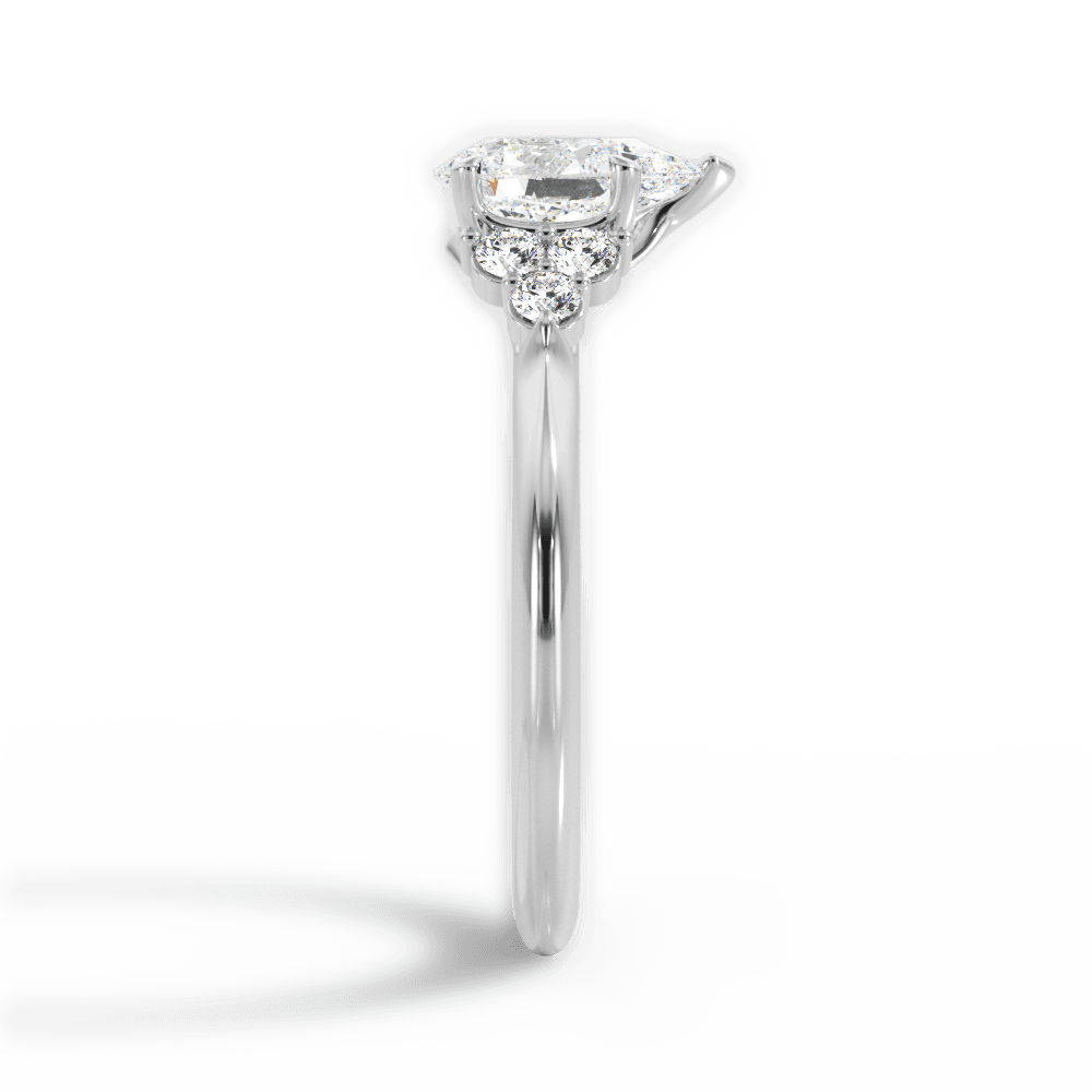 Celeste Pear Cut Lab Grown Diamond 18Kt White Gold Engagement Ring - View 4