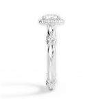 Erica Cushion Cut Lab Grown Diamond Platinum Engagement Ring - View 3