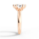 Dolores Marquise Cut Lab Grown Diamond 18Kt Rose Gold Engagement Ring - View 3