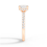 Isabella Princess Cut Lab Grown Diamond 18Kt Rose Gold Engagement Ring - View 4
