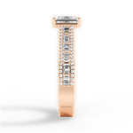 Lynn Emerald Cut Lab Grown Diamond 18Kt Rose Gold Engagement Ring - View 4