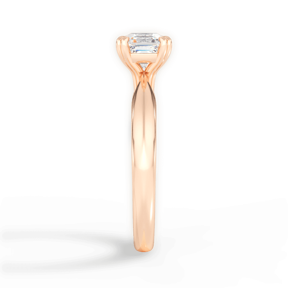 Claudia Asscher Cut Lab Grown Diamond 18Kt Rose Gold Engagement Ring - View 4
