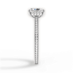 Janet Radiant Cut Lab Grown Diamond 14Kt White Gold Engagement Ring - View 2