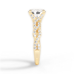 Justine Oval Cut Lab Grown Diamond 18Kt Yellow Gold Engagement Ring - View 3