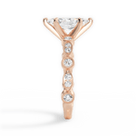 Edith Marquise Cut Lab Grown Diamond 18Kt Rose Gold Engagement Ring - View 3