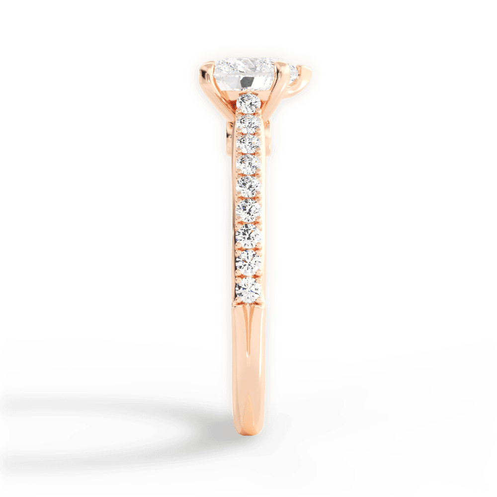 Frances Heart Cut Lab Grown Diamond 18Kt Rose Gold Engagement Ring - View 2