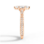 Gabriela Marquise Cut Lab Grown Diamond 18Kt Rose Gold Engagement Ring - View 4