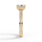 Katelyn Radiant Cut Lab Grown Diamond 18Kt Yellow Gold Engagement Ring - View 3