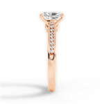 Elena Radiant Cut Lab Grown Diamond 18Kt Rose Gold Engagement Ring - View 4