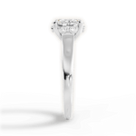 Carol Oval Cut Lab Grown Diamond 18Kt White Gold Engagement Ring - View 4