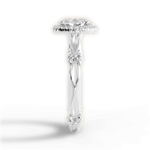 Erica Oval Cut Lab Grown Diamond 18Kt White Gold Engagement Ring - View 4