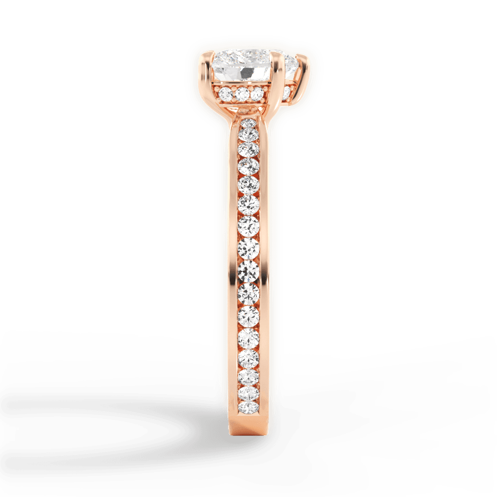 Katelyn Heart Cut Lab Grown Diamond 18Kt Rose Gold Engagement Ring - View 4