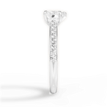 Elizabeth Heart Cut Lab Grown Diamond 14Kt White Gold Engagement Ring - View 3