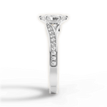 Elise Marquise Cut Lab Grown Diamond Platinum Engagement Ring - View 4