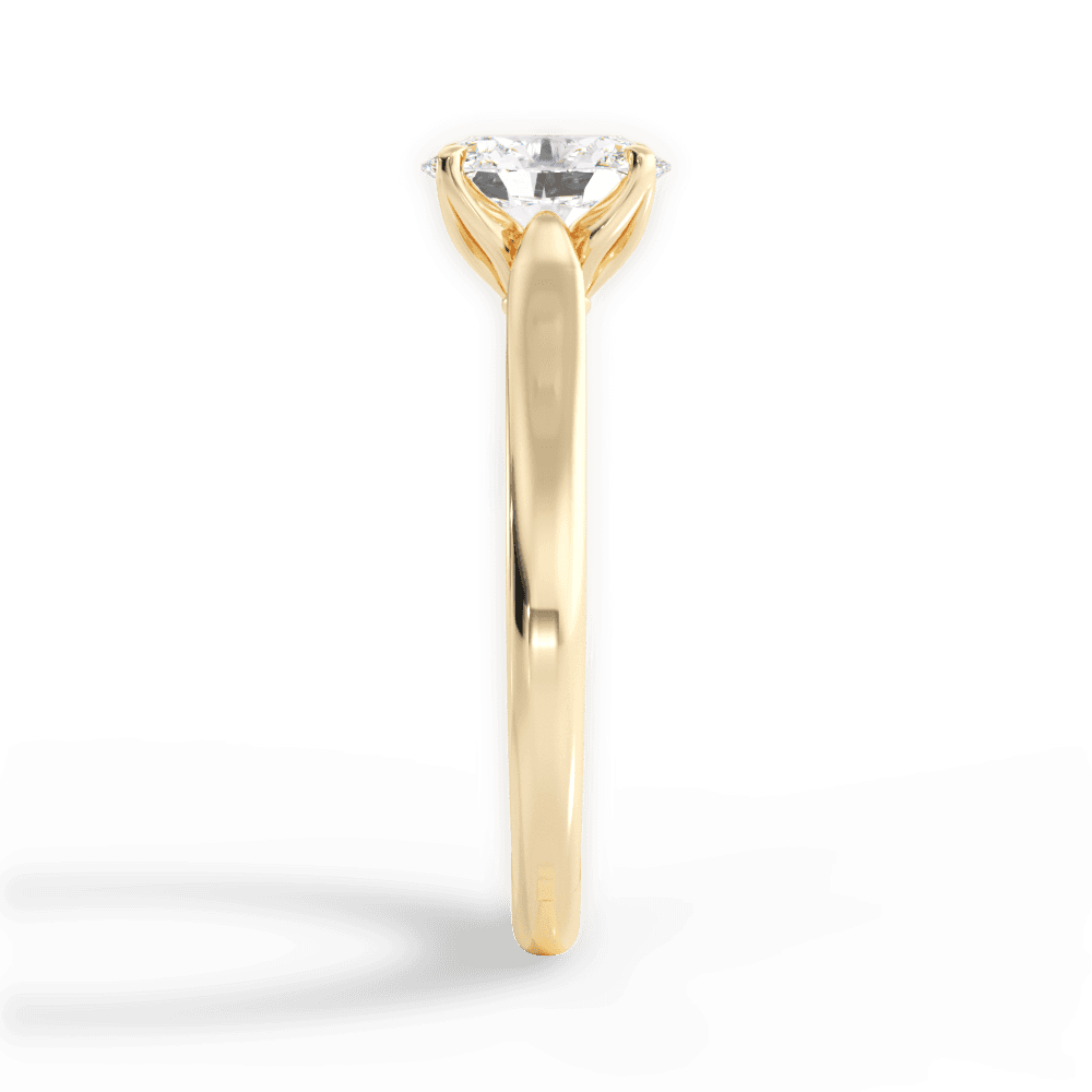 Carrie Oval Cut Lab Grown Diamond 18Kt Yellow Gold Engagement Ring - View 3